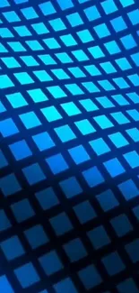 Vibrant blue grid abstract wallpaper with dynamic design.