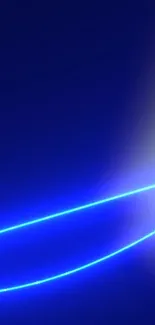 Vibrant blue abstract wallpaper with glowing lines.