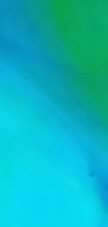 Vibrant abstract wallpaper with blue and green gradient hues.