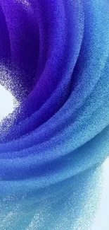 Abstract blue and purple swirls in a vibrant mobile wallpaper design