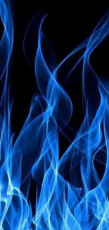 Abstract blue flame wallpaper with vibrant fiery design.