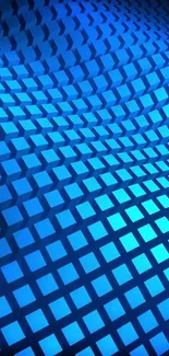 Vibrant blue 3D cube pattern wallpaper for mobile.