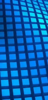 Blue geometric grid wallpaper for mobile phones.