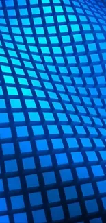 Vibrant blue geometric pattern wallpaper for mobile screen.