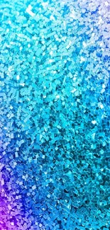 Vibrant blue glitter wallpaper with purple and pink accents.