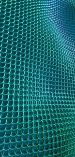 Vibrant blue gradient mesh wallpaper with 3D effect.