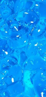 Vibrant blue jelly-like texture wallpaper for mobile screens.