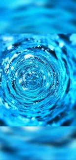 Vibrant abstract blue spiral wallpaper for mobile.