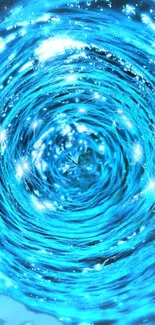 Vibrant blue swirl abstract design for mobile wallpaper.