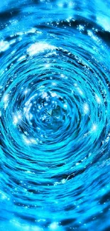 Vibrant blue vortex wallpaper for mobile device