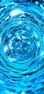 Captivating blue water vortex wallpaper for mobile phones.