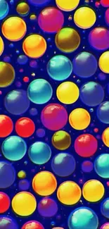 Colorful bubbles abstract background design.