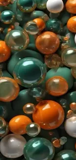 Vibrant abstract art with colorful bubbles.