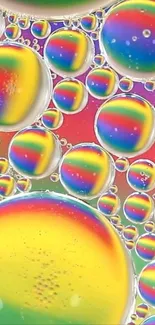 Colorful bubbles abstract wallpaper design for phones.