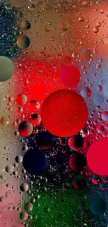 Colorful bubble abstract wallpaper with vibrant circles and dynamic design.