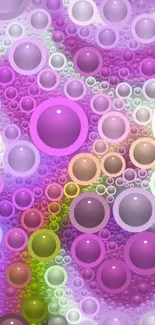 Vibrant abstract wallpaper featuring colorful bubble design.