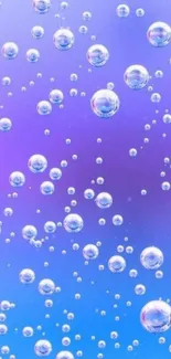 Blue and purple bubble gradient wallpaper for phones.