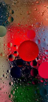 Vibrant mobile wallpaper with colorful bubbles on a dynamic background.