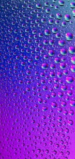 Vibrant wallpaper with purple and blue droplet gradient.