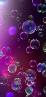 Colorful neon bubbles on a dark background wallpaper.