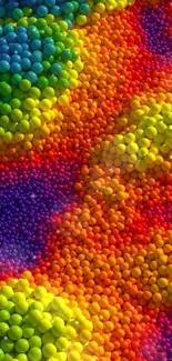 Vibrant mobile wallpaper with colorful bubbles.