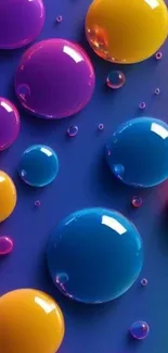 Colorful 3D bubble wallpaper with vibrant hues.