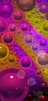 Vibrant and colorful bubbles wallpaper for mobile phone.