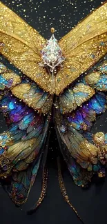 Vibrant butterfly art mobile wallpaper with intricate details.