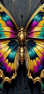 Vibrant and artistic butterfly wallpaper with rich colors.