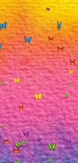 Colorful butterfly gradient wallpaper for mobile phone.