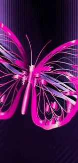 Vibrant purple and pink butterfly wallpaper with abstract design.