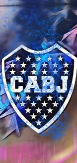 Vibrant CABJ emblem with colorful digital art.