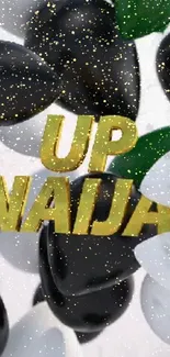 Up Naija wallpaper with gold glitter text.