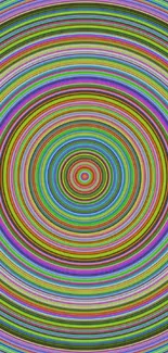 Vibrant circular pattern with colorful concentric rings.