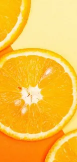 Vibrant orange citrus slices on a bright background.