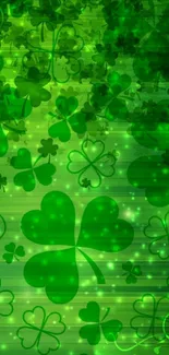 Green clover wallpaper with a vibrant nature theme.