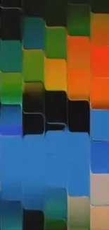 Abstract vibrant color block mobile wallpaper.