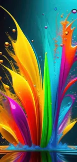 Vibrant color splash wallpaper for mobile, featuring dynamic hues and artistic design.