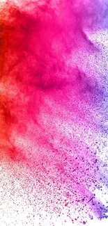 Vibrant abstract powder explosion wallpaper with colorful splashes.