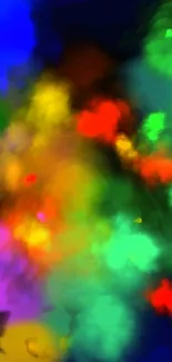 Vibrant and colorful abstract wallpaper with bright splashes.