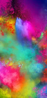 Vibrant neon abstract wallpaper for mobile.