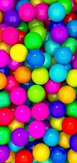 Vibrant and colorful ball wallpaper featuring bright hues.