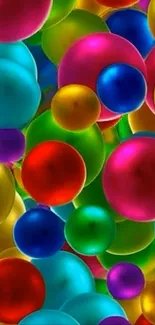 Vibrant and colorful bubble wallpaper for phones.