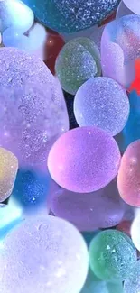 Colorful bubbles in vibrant purple and blue hues, perfect for a dynamic wallpaper.