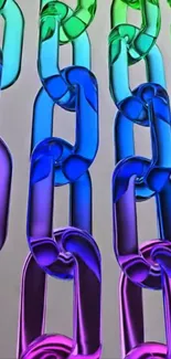 Colorful chains in vibrant abstract design for mobiles.