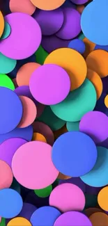 Vibrant colorful circle wallpaper design
