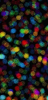 Vibrant colorful dot pattern wallpaper