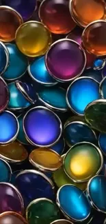 Vibrant colorful gemstones with rich hues.