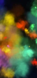 Vibrant multicolored abstract art wallpaper for mobile.