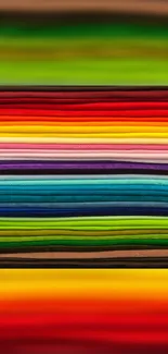 Vibrant and colorful striped fabric design wallpaper.